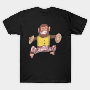 Monkey, Clapping Monkey, classic wind up toy. T-Shirt